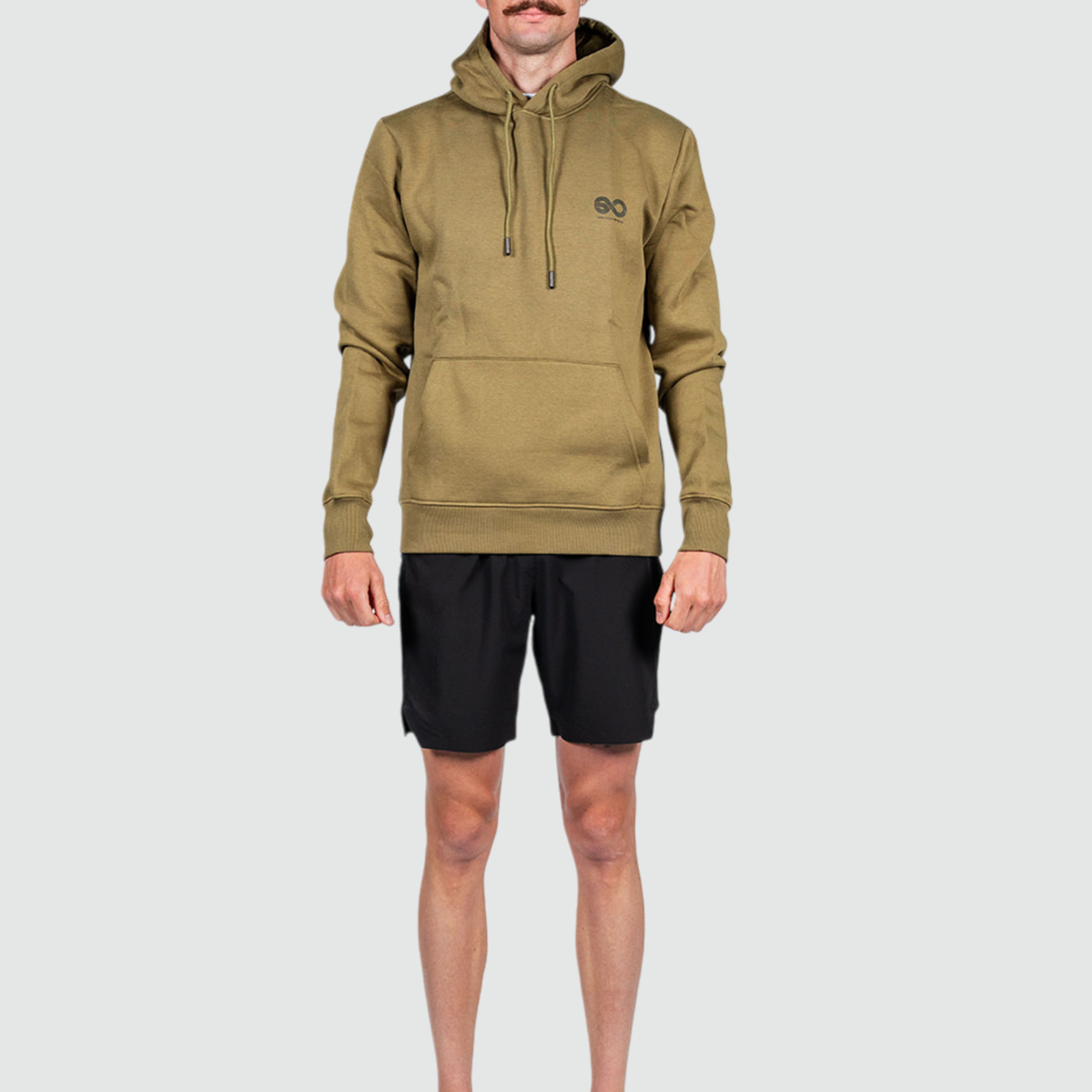 Printed Moss Green Hoodie, image 1 of 5