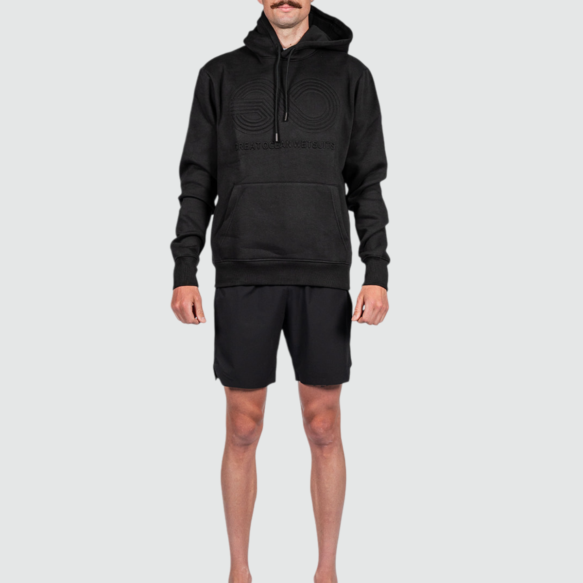 Embossed Black Hoodie, image 1 of 6