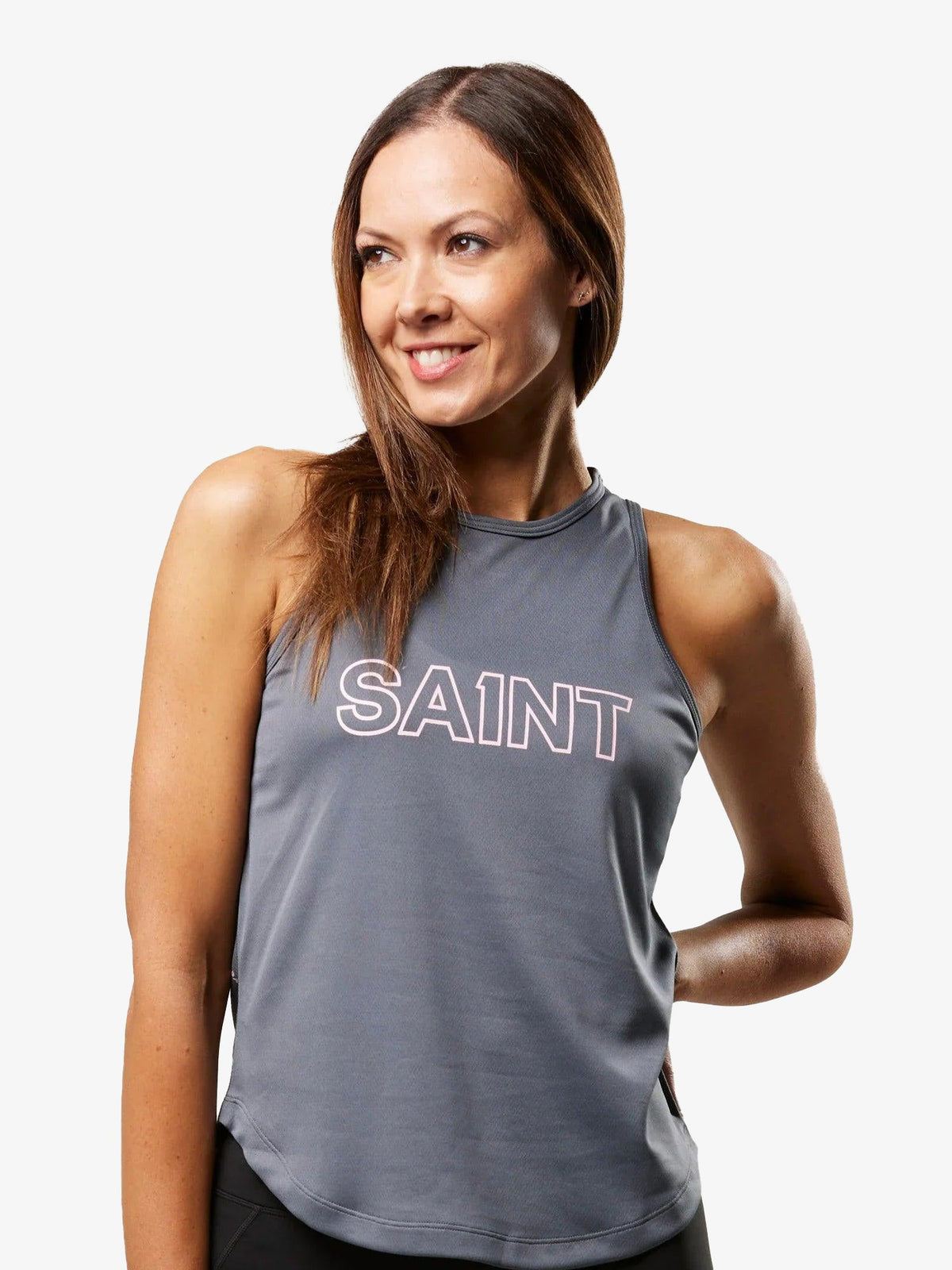 Women's Hi-Neck Training Tank | Grey