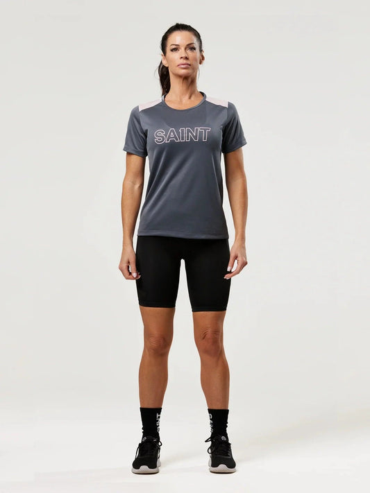 Women's Training T-shirt - Charcoal | SA1NT LAYERS
